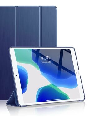 Premium Navy Blue Magnetic Tablet Folio Case with Stand